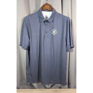 US Open Polo Golf Shirt Mens XL Blue Yellow Dots 122nd Golf Country Club